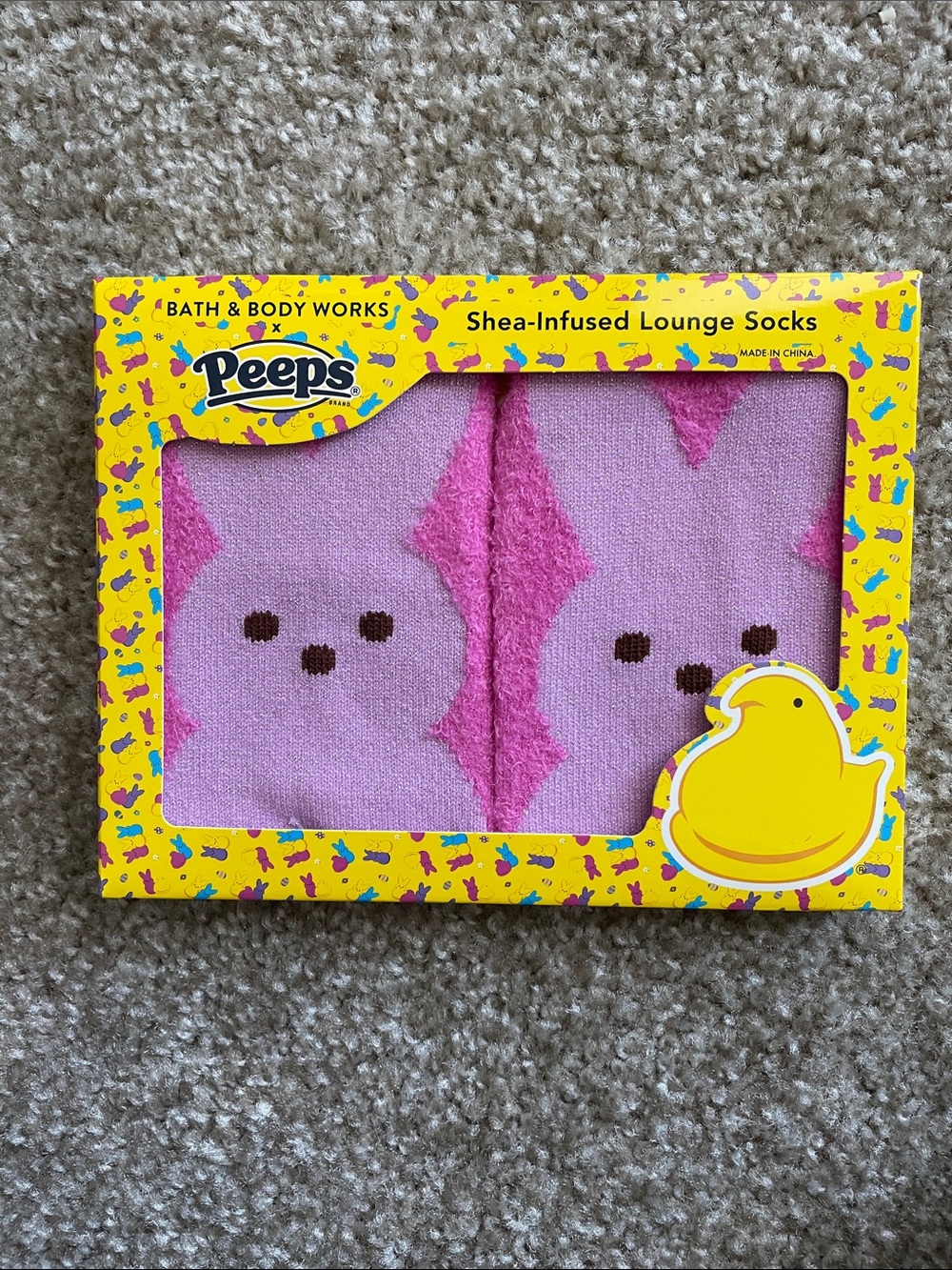 NIB Bath & Body Works Peeps Shea-Infused Lounge Socks